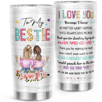 Pawzity 20 Oz White Stainless Steel Coffee Tumbler Gift for Women Friends