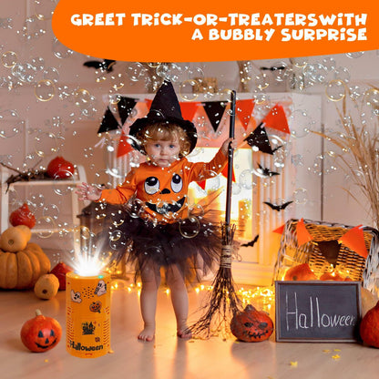 KYUKUDZ Halloween Bubble Machine Portable Automatic Lights Spooky Sound