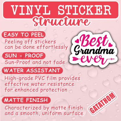 GATATHOM Volleyball Mom Sticker Decals Waterproof Vinyl 3"x1.8" 3pcs
