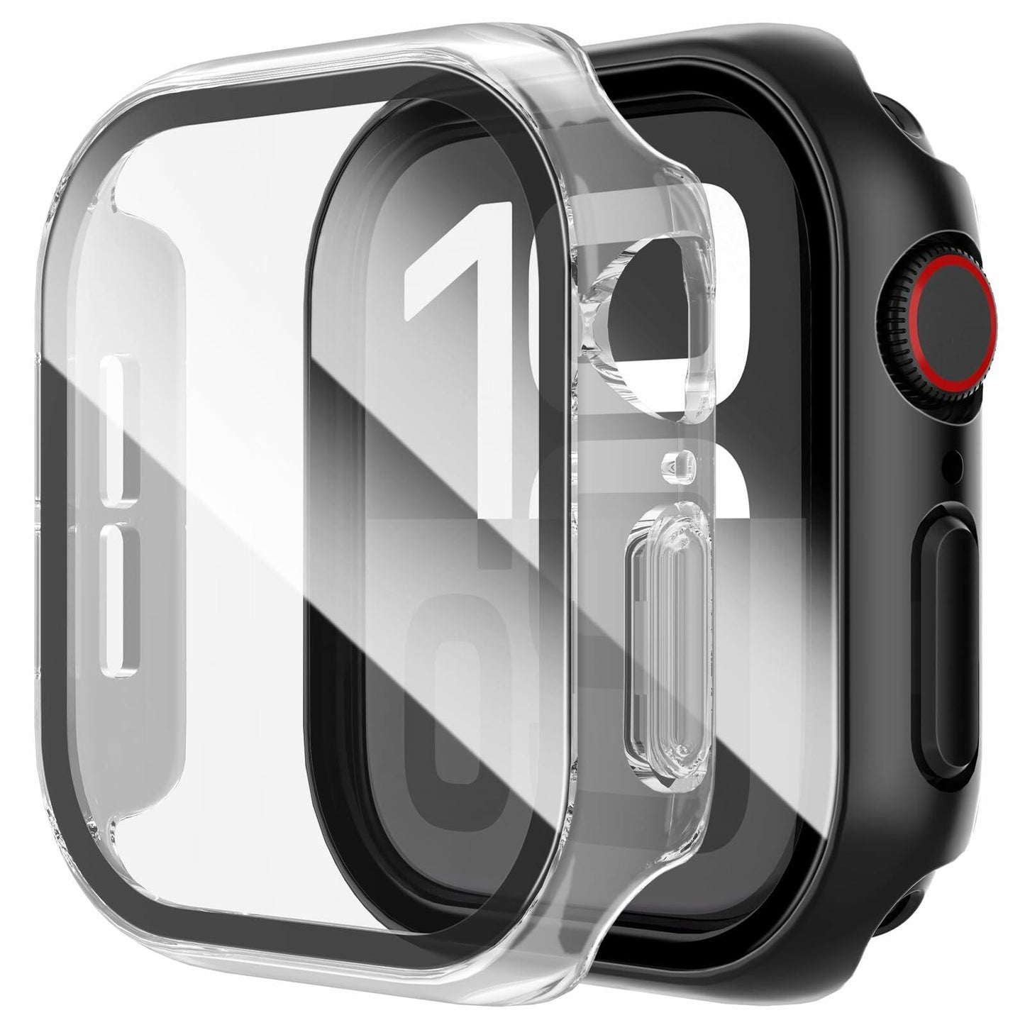 SPGUARD Apple Watch Series 11/10 42mm Hard Case Tempered Glass 2 Pack Pink