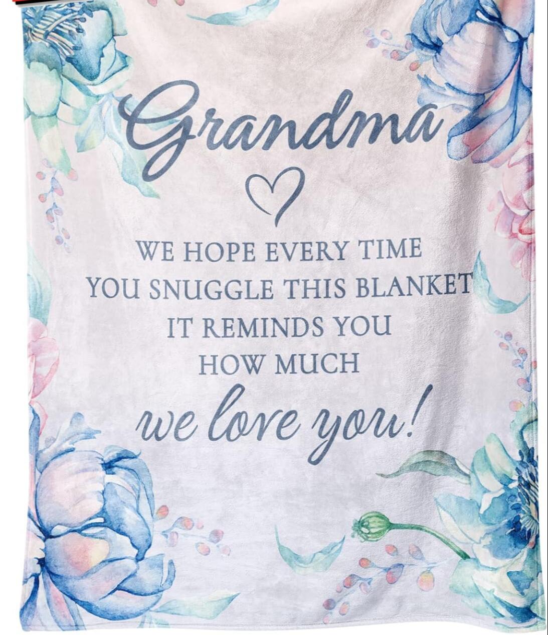 HEIFAM Retirement Blanket Grandma Gift 60x80 Purple Flannel