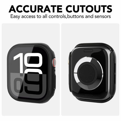 SPGUARD Apple Watch Series 11/10 42mm Hard Case Tempered Glass 2 Pack Pink