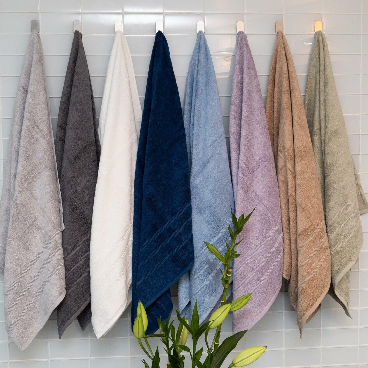 Mosobam Luxury Turkish Bath Mat 20x34 White 1000 GSM Bamboo Viscose Cotton