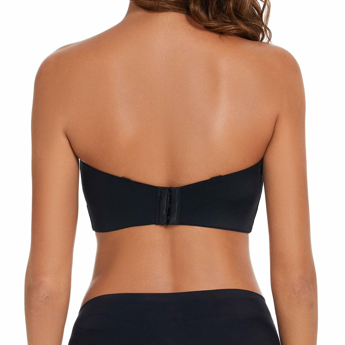 Woobilly Strapless Non Padded Push Up Convertible Bra Black Size 44F