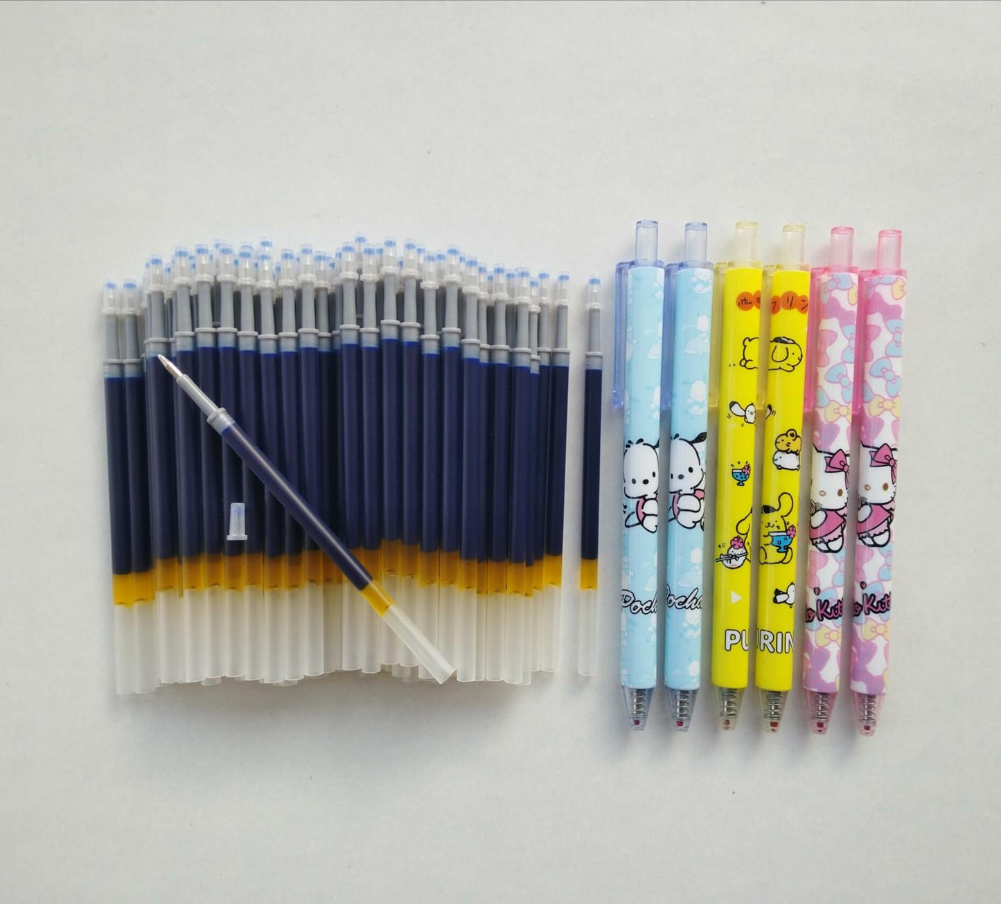 Twokiln Gel Ink Pen Refills Black 0.5mm 80 Pcs Smooth Writing