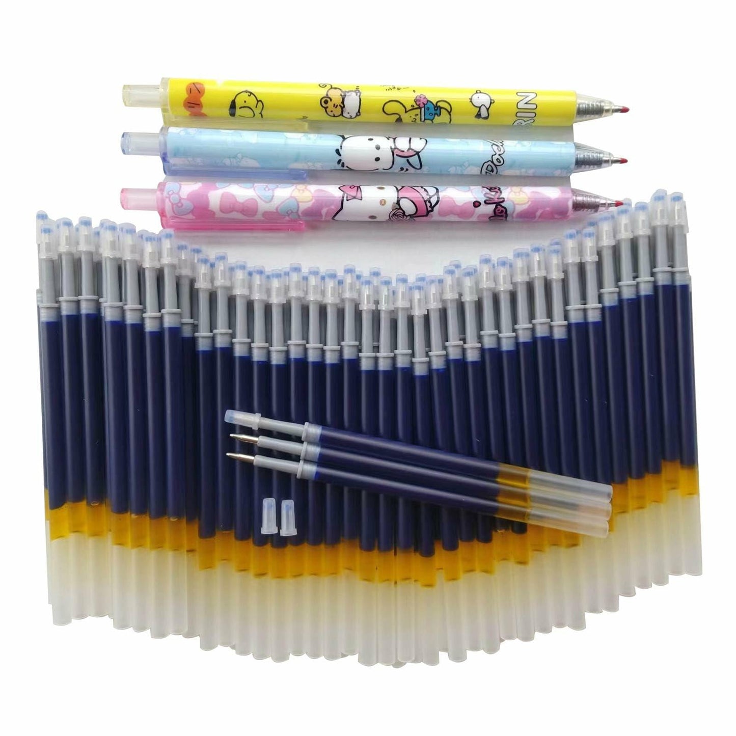 Twokiln Gel Ink Pen Refills Black 0.5mm 80 Pcs Smooth Writing