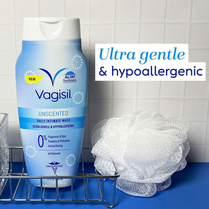 Vagisil Feminine Wash pH Balanced Gynecologist Tested Unscented 12 oz Pack 1