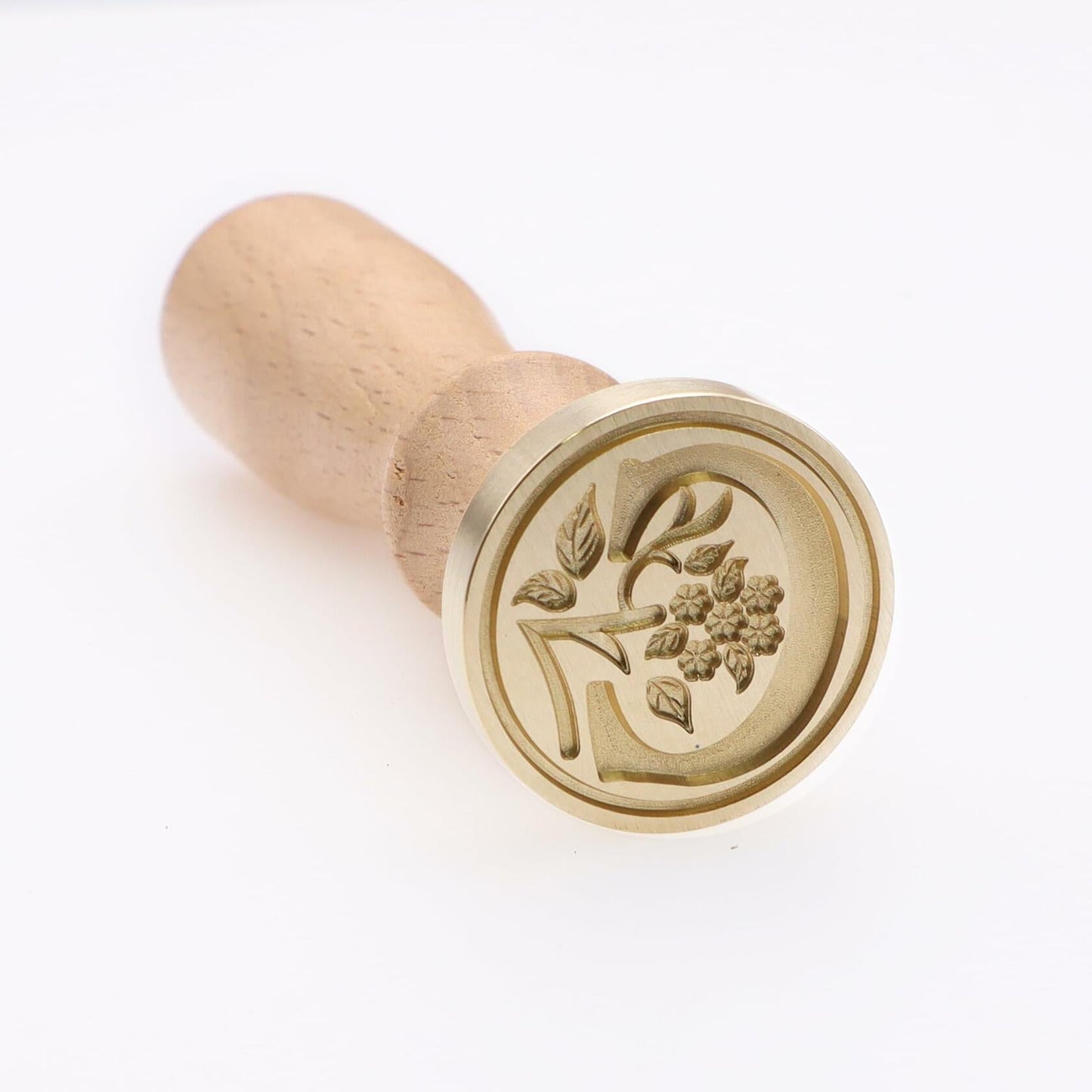 QINGNING Alphabet Brass Wax Seal Stamps with Wood Handles Color W
