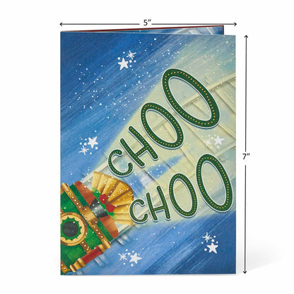 POPWOW Christmas Gingerbread Train 3D Pop Up Card 5x7 with Envelope