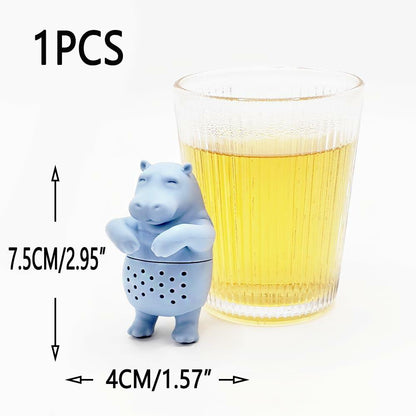 HADEWEITE 2pcs Silicone Tea Infuser Loose Leaf Strainer Gloves + Socks Set