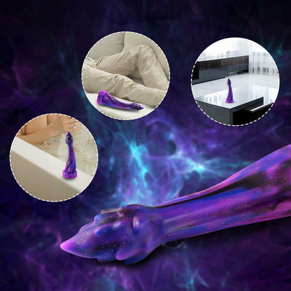 HISDOJIP 7.7in Liquid Silicone Dragon Anal Plug Trainer Purple Suction Cup