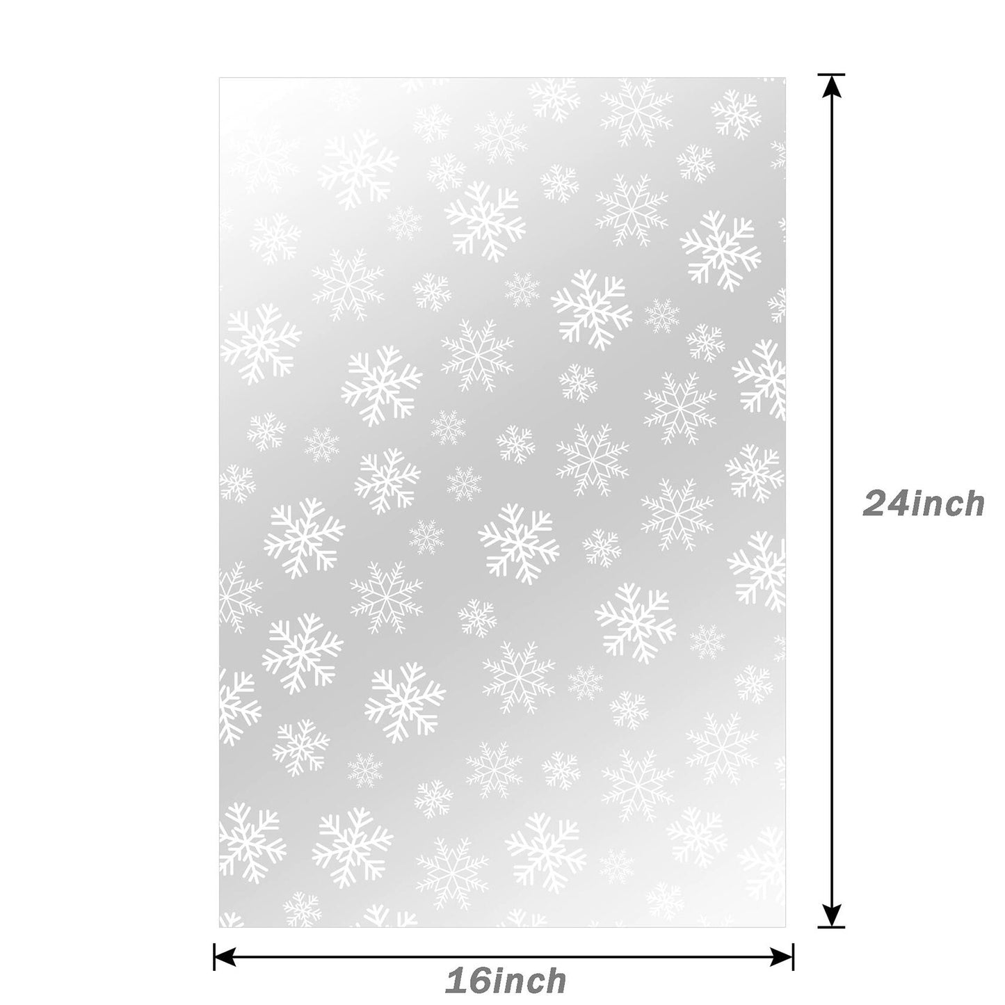 Kolewo4ever Christmas Snowflake Cellophane Bags 20pcs 16x24in Red Floral