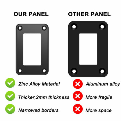 CECINIR 1 Way Zinc Alloy Silver Flush Mount Panel Button Switch Holder