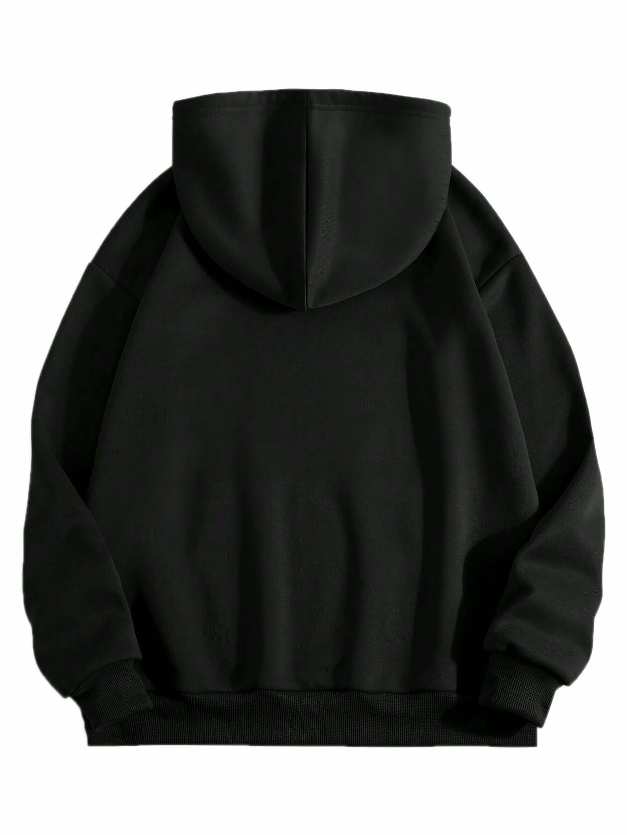 LilyCoco Women's Oversized Graphic Hoodie Sweatshirt Black Size L