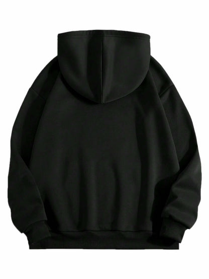 LilyCoco Women's Oversized Graphic Hoodie Sweatshirt Black Size L