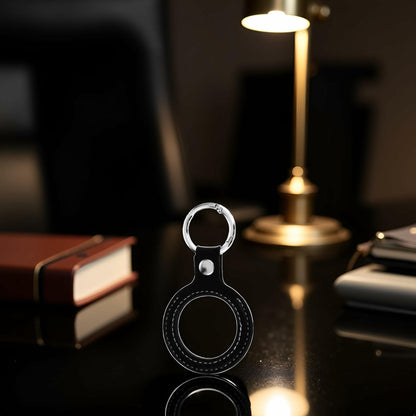 Sluswallow Black Leather Coin Holder Keychain Standard Size Black