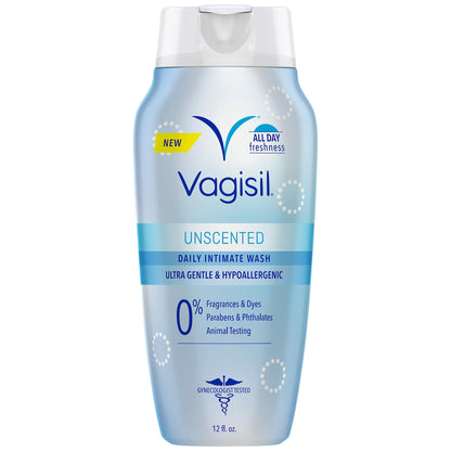 Vagisil Feminine Wash pH Balanced Gynecologist Tested Unscented 12 oz Pack 1
