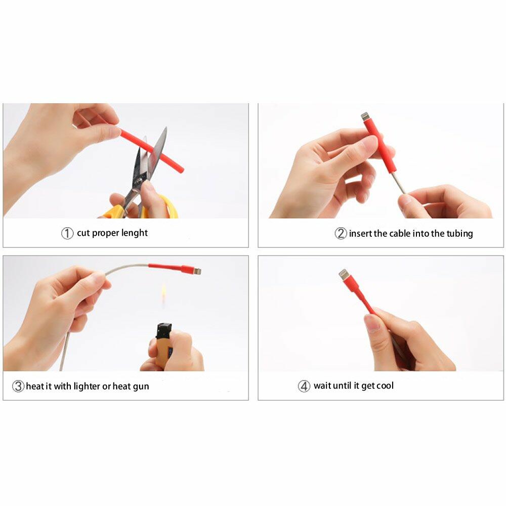 Slaige 60 PCS Assorted Heat Shrink Tubing Wire Repair Protector Polyolefin
