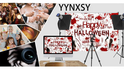 YYNXSY Halloween Photography Backdrop Red 10x8ft Spooky Ghost YY-3040