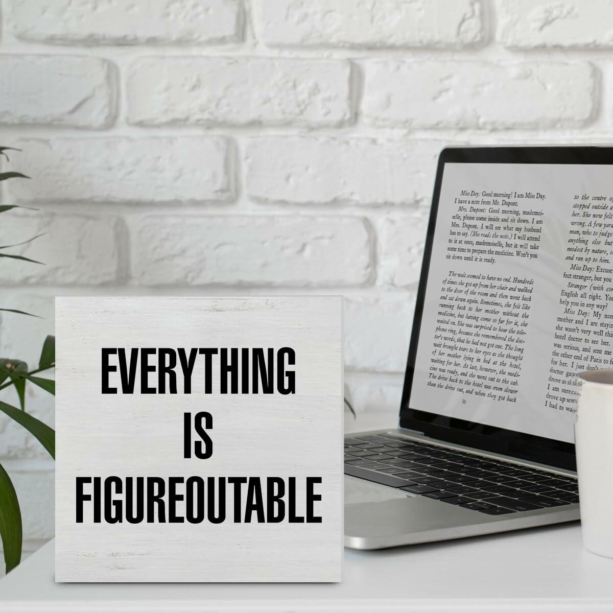 GTGIC Inspirational Motivational Desk Sign Positive Encouragement 5x5 Multicolor