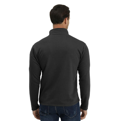 H HYFOL Men's USA Flag Graphic 1/4 Zip Pullover Sweatshirt Black Size S