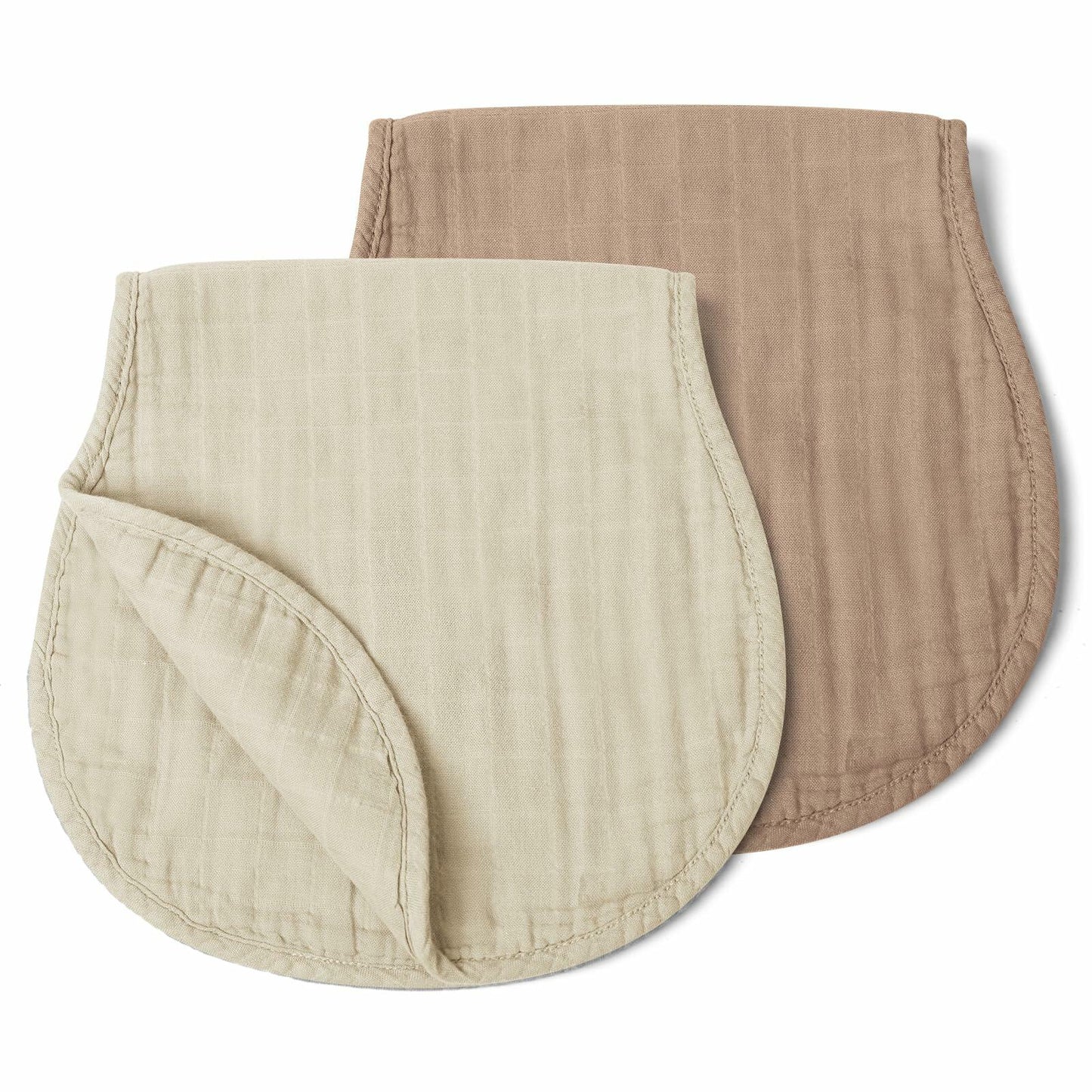 haakaa Muslin Burp Cloths 100% Organic Cotton Large 22.8x11.4 Wheat Mist Blue