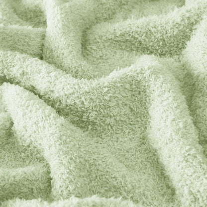 CYMULA Knit Throw Blanket Mint Green Lightweight Plush 50x60 inches