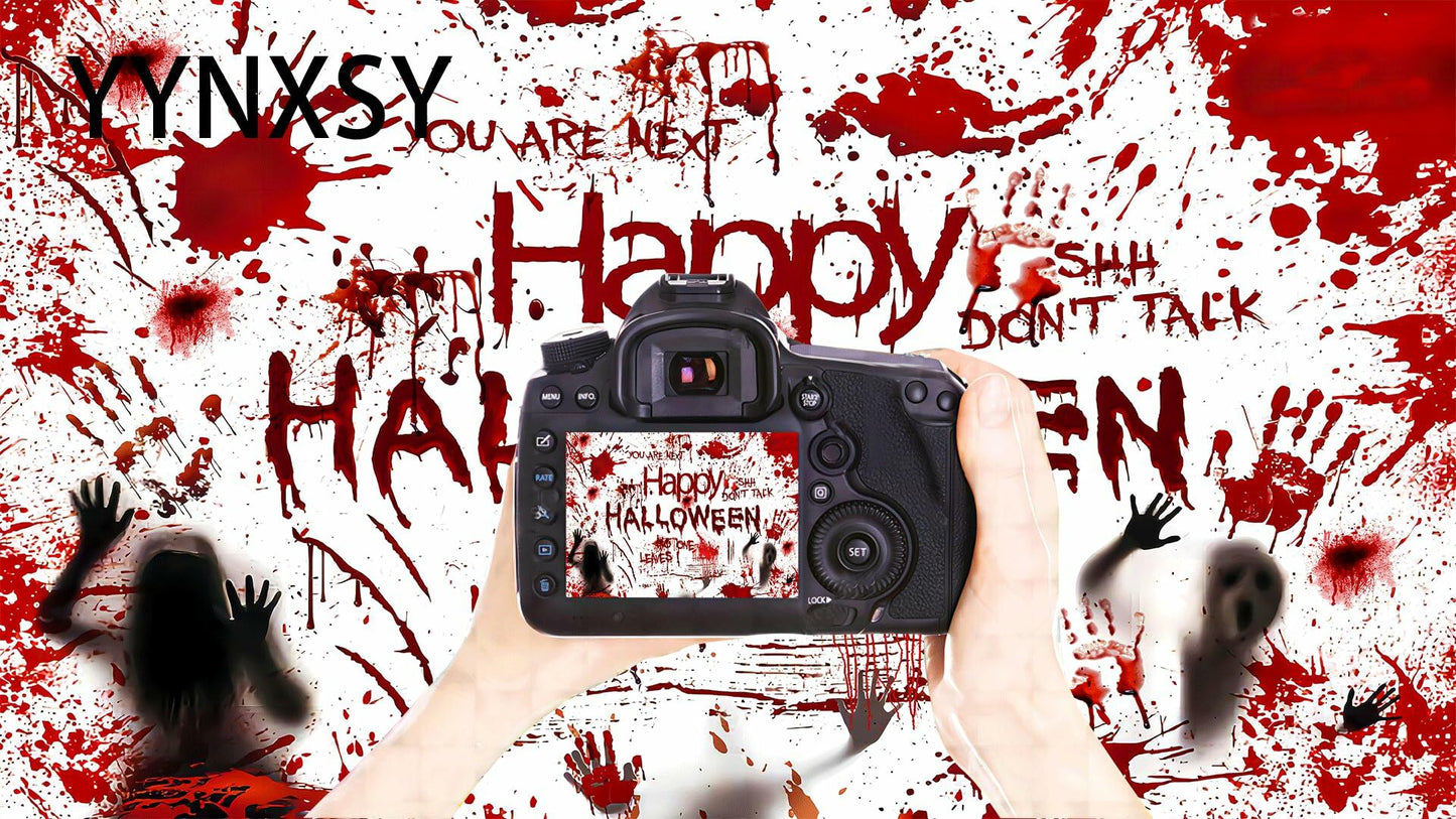 YYNXSY Halloween Photography Backdrop Red 10x8ft Spooky Ghost YY-3040