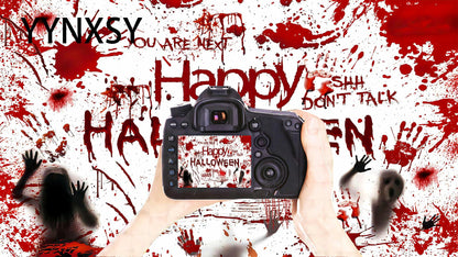 YYNXSY Halloween Photography Backdrop Red 10x8ft Spooky Ghost YY-3040