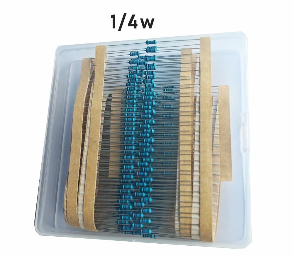 Jiefafa 5.1Ω 1/4W 1% Metal Film Resistor 0.01MF 300pcs Lead Material