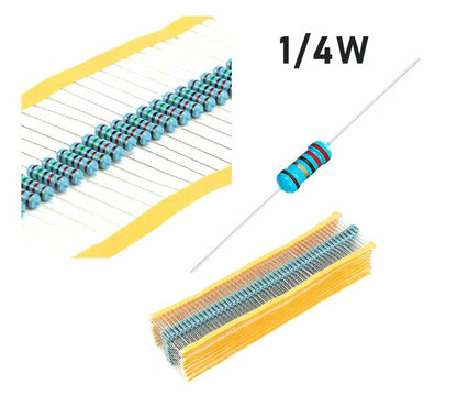 Jiefafa 5.1Ω 1/4W 1% Metal Film Resistor 0.01MF 300pcs Lead Material
