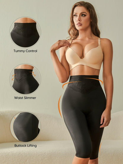 Yeblues High Waisted Tummy Control Shapewear Shorts Women Black Size L