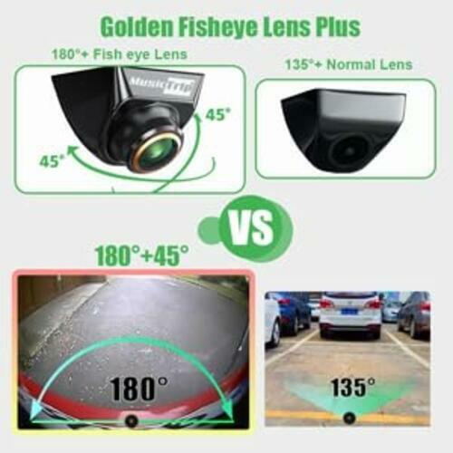 musictrip Universal AHD 1080P Car Backup Camera 180° Fisheye Night Vision
