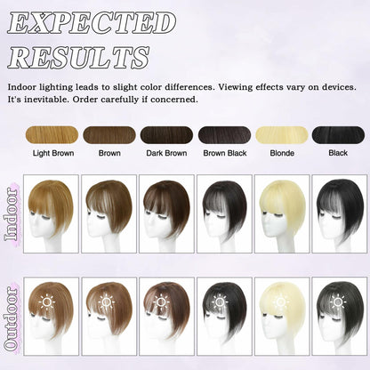 BUPPLER 360° 3D Hair Topper with Bangs for Thinning Hair 4x6 Brown Black-1B