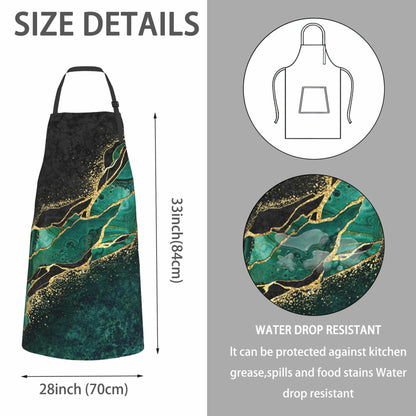 CIAIDU Art Colorful Mushroom Kitchen Bib Apron with 2 Pockets Size 28x33in