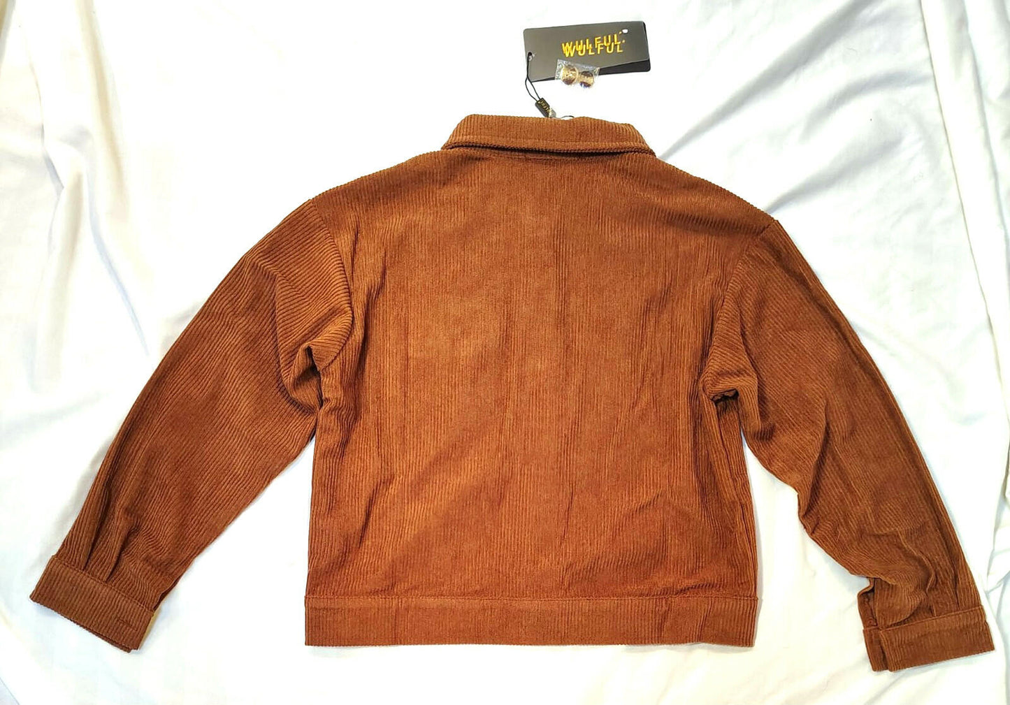WULFUL Girl's Corduroy Button Down Jacket Brown Fall Outerwear Size 5-6Y