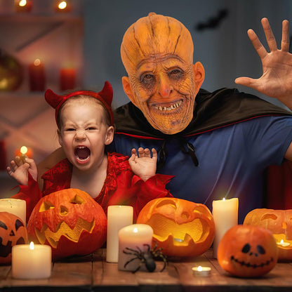 stepsin Scary Pumpkin Mask Full Head Latex Halloween Cosplay Monster