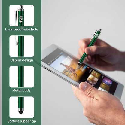 THE CASE DOCTOR TCD 10-Pack Green Stylus Pen Set Universal Capacitive