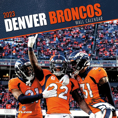 Denver Broncos 2023 Team Wall Calendar 12x12 NFL Football