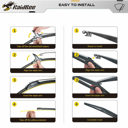Raidbee Windshield Wiper Blades Set 26"+18" Front 16" Rear Subaru Outback 3pc