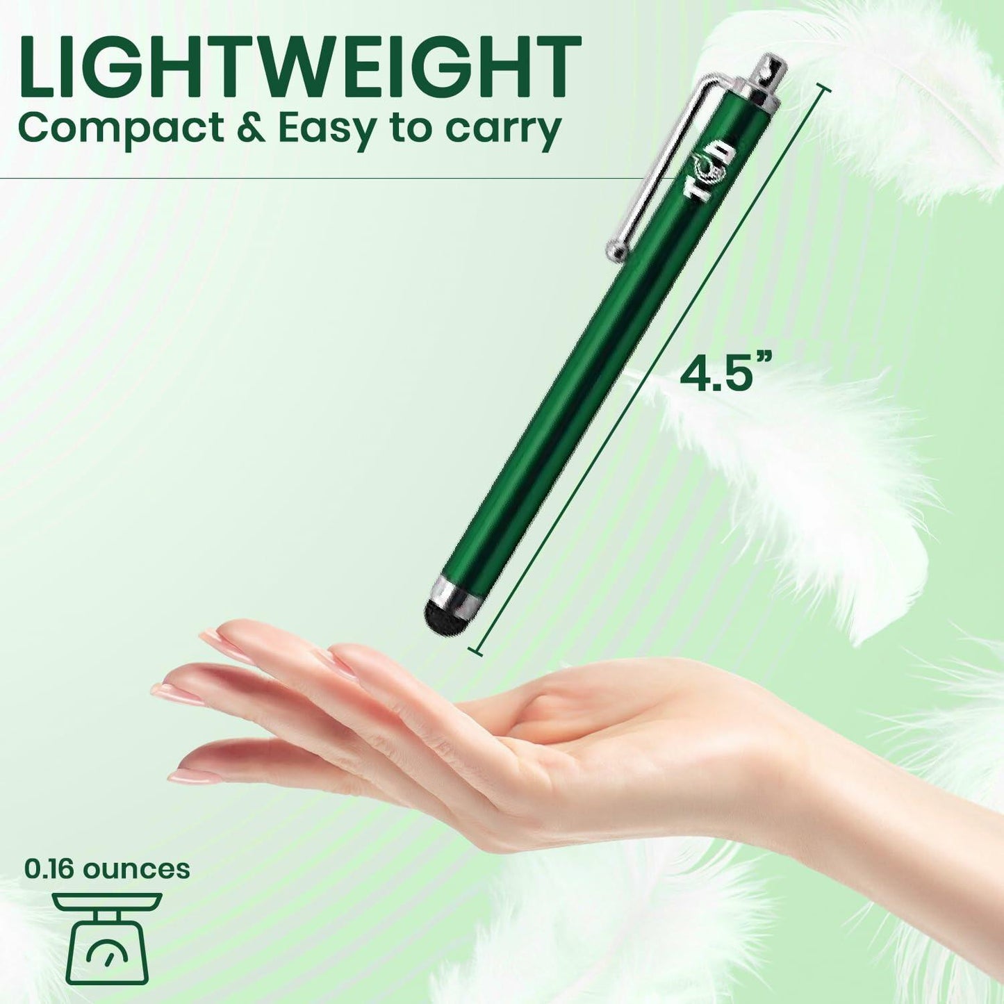 THE CASE DOCTOR TCD 10-Pack Green Stylus Pen Set Universal Capacitive