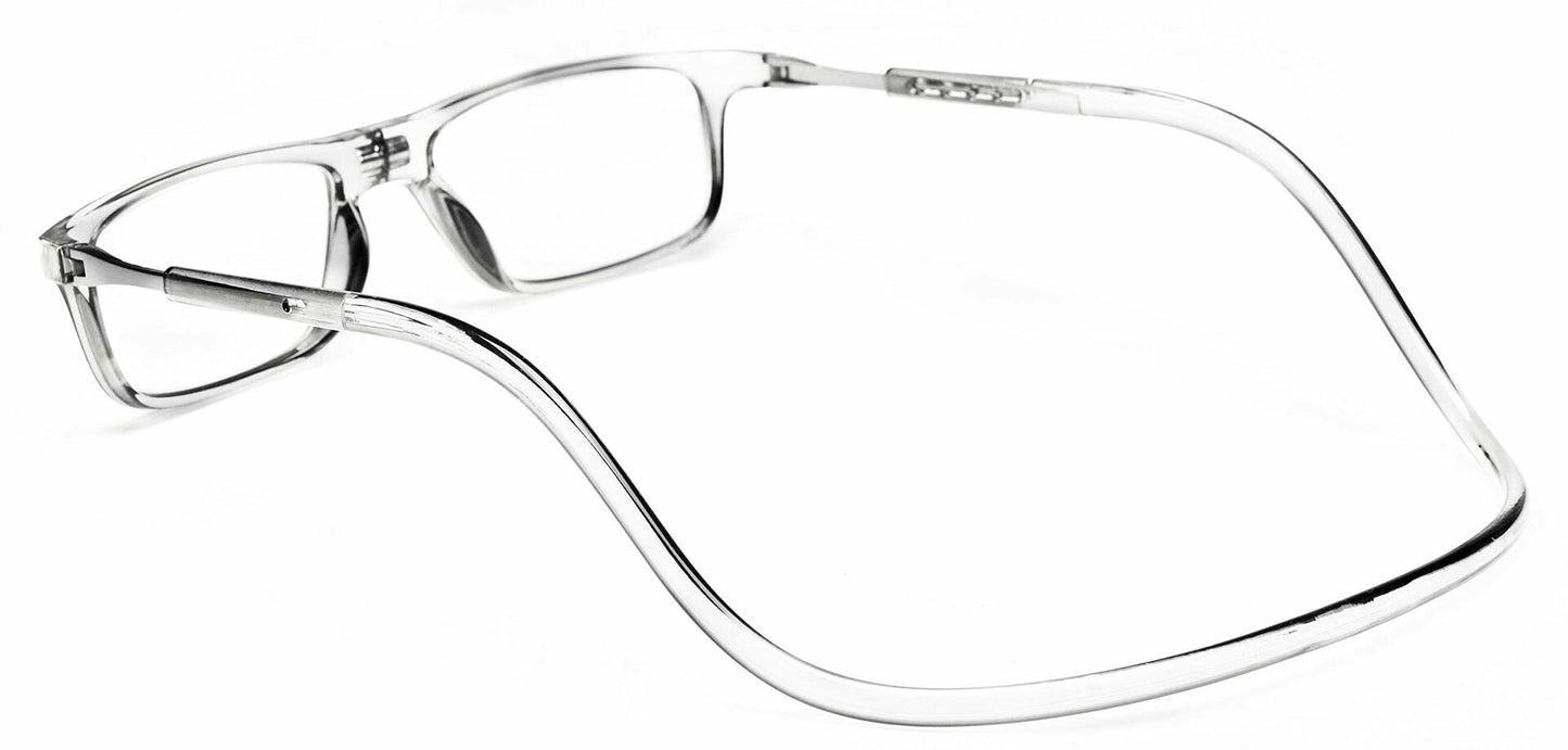 PESMUKO Magnetic Reading Glasses Adjustable Front Connect Clear G1 +3.50