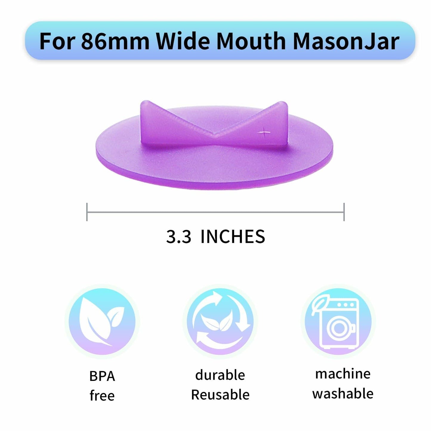 YOBNKU Fermentation Lids Silicone Airlock Caps Green 4 Pack Wide Mouth Jar