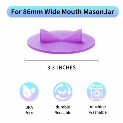 YOBNKU Fermentation Lids Silicone Airlock Caps Green 4 Pack Wide Mouth Jar