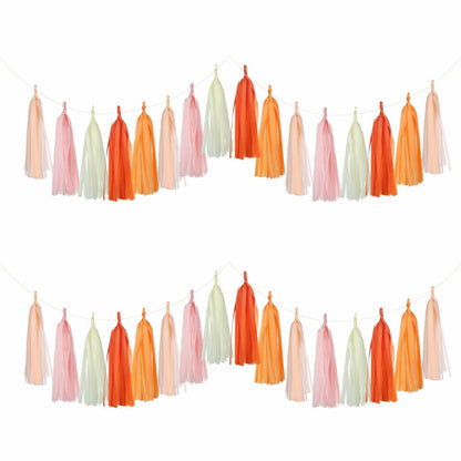 Guzon 25pcs The Sun Birthday Tissue Tassel Garland Paper Decorations