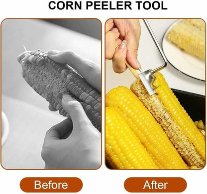 Freebala Stainless Steel Corn Peeler Long Handle Kitchen Tool