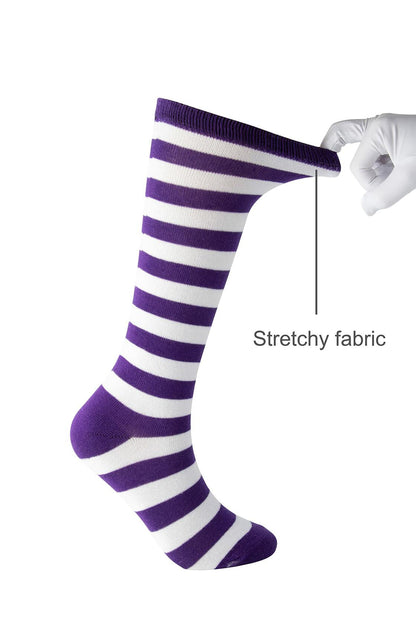 Cerebro Kids Knee High Athletic Cotton Socks Striped 3 Pairs Blue 6-10Y