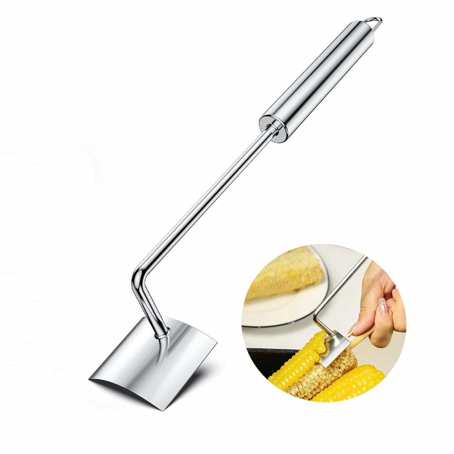 Freebala Stainless Steel Corn Peeler Long Handle Kitchen Tool