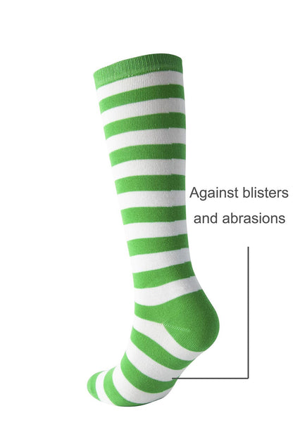 Cerebro Kids Knee High Athletic Cotton Socks Striped 3 Pairs Blue 6-10Y