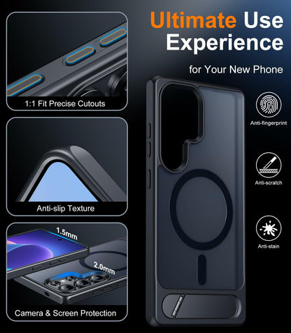 Temdan Magnetic Samsung Galaxy S25 Ultra Case 6.9" Black Shockproof